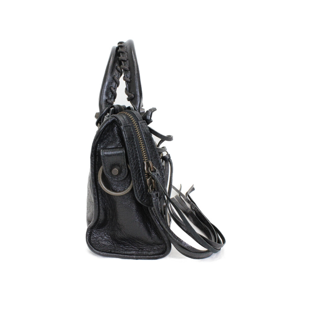 BALENCIAGA Classic City Black Leather Handbag Shoulder Bag - Picture 3 of 7